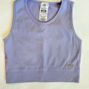 Lilia’s active seamless ribbed crop tank